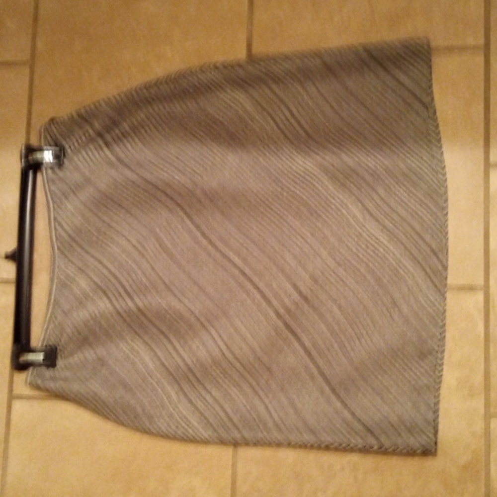 Petite Sophisticate sage grey/green black silk skirt